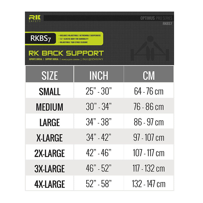 RK-Safety RK-BST11 Back Support - 4XL