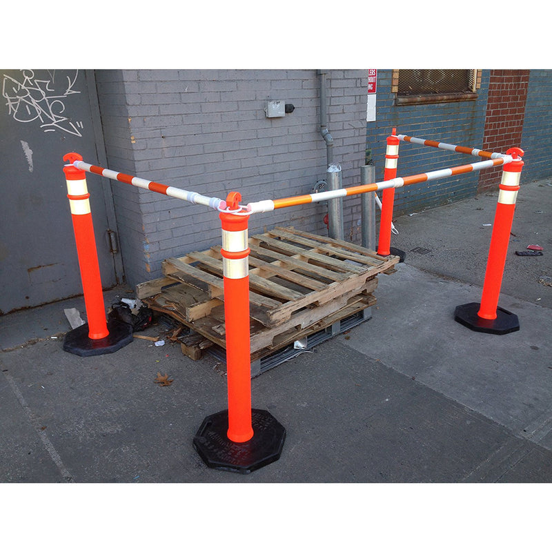 Traffic 42" Delineator Posts with 13 lbs Bases, Orange-RK Safety-RK Safety