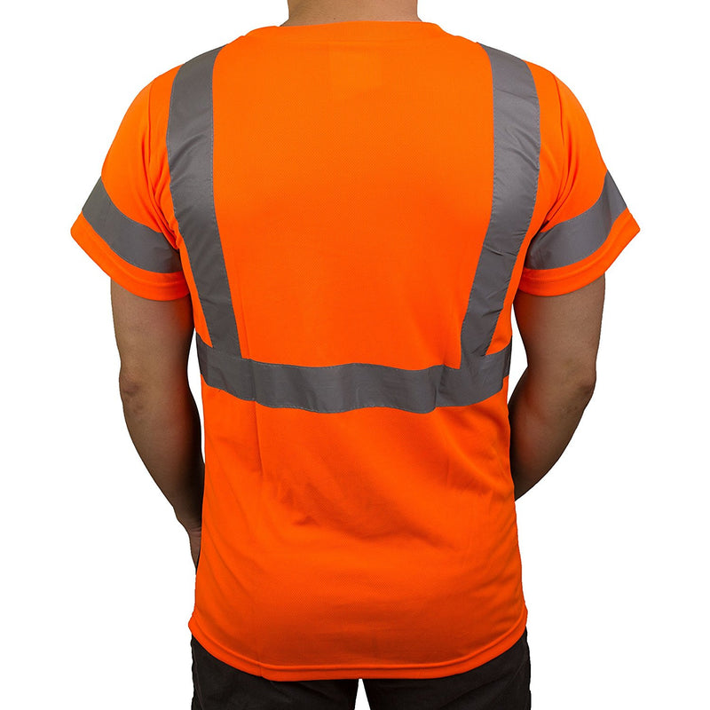 Class 3 Hi-Vis T Shirt with Moisture Wicking Mesh Orange/ Lime- BFS8511/2-New York Hi-Viz Workwear-RK Safety