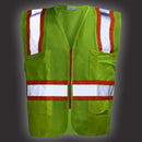 SRUS9811,9812, 9813 Class 2 Two Tone High Visibility Safety Vest- SRUSS9811&SRUSS9812 (Orange, Lime)-New York Hi-Viz Workwear-RK Safety