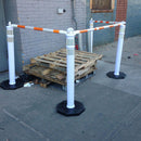 Traffic 42" Delineator Posts with 13 lbs Bases, White-RK Safety-RK Safety