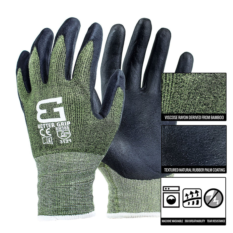 Better Grip Bamboo Gardening Work Gloves (1 Pair) - BGS-GNBB-Better Grip-RK Safety