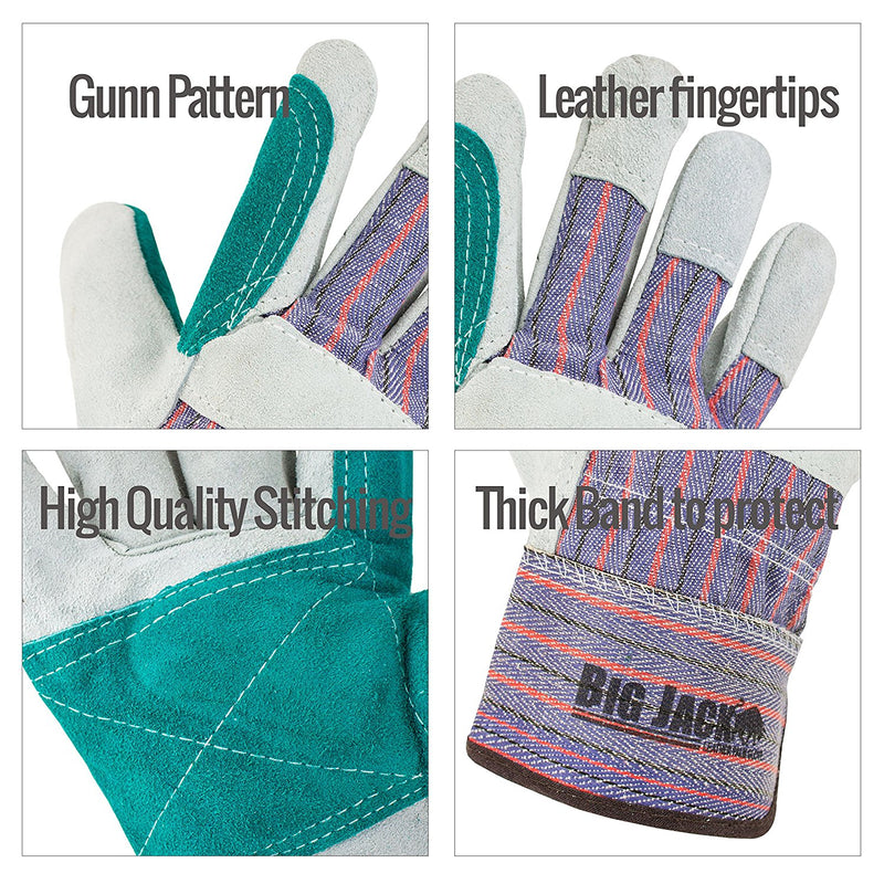 Better Grip® Cowhide Palm Gloves with rubberized safety cuff - BGBY22D-Better Grip-RK Safety