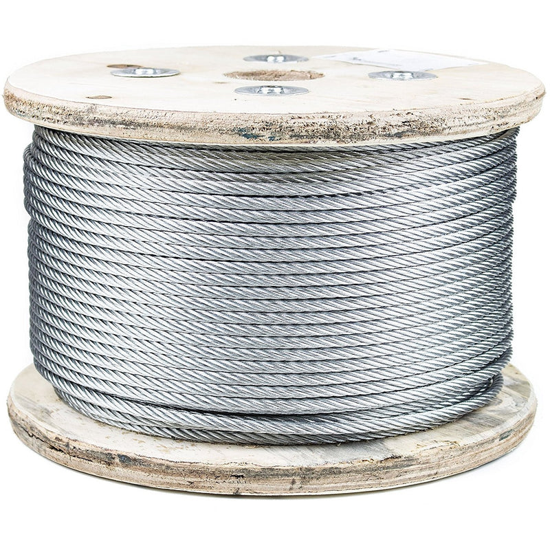 RK Wire Rope, 7x19 Galvanized Aircraft Steel Cable, 1/4-Inch, 500 Feet-RK Safety-RK Safety