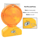 Rechargeable Solar Barricade Amber LED Warning Lights - BLIGHT-ST-RK Safety-RK Safety