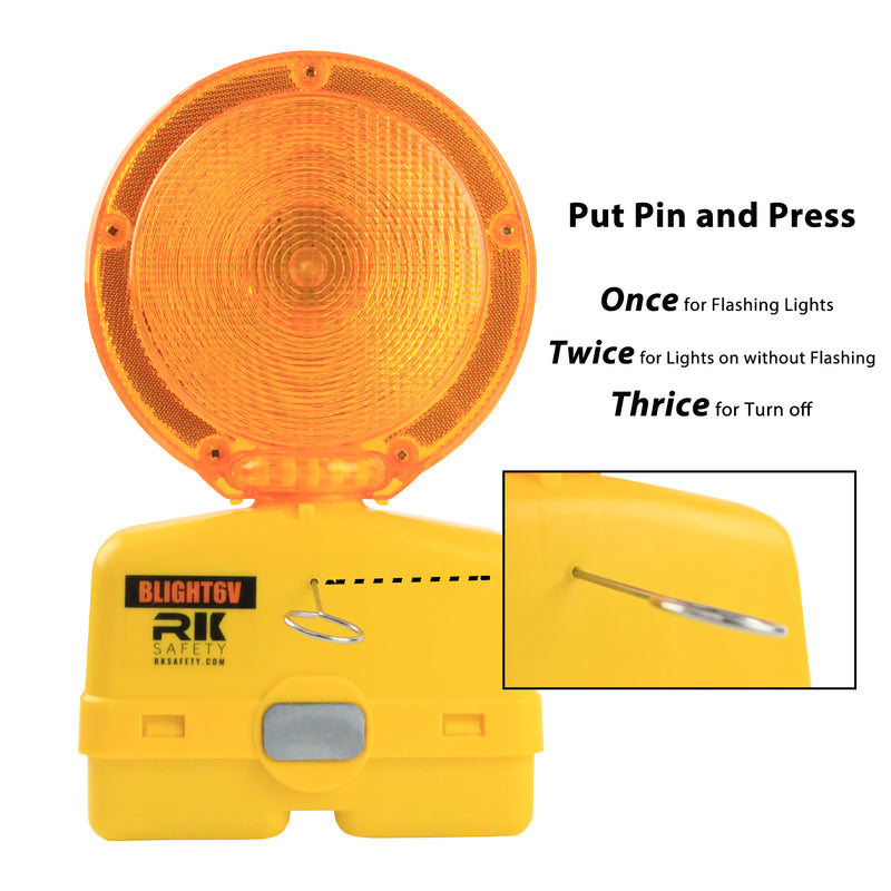 BLIGHT6V-1 Premium 03-10-3WAY6V Polycarbonate Barricade Light-RK Safety-RK Safety