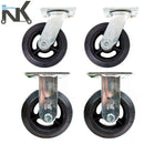 RK Heavy Duty Moldon Rubber on Cast Iron Wheel, 6" x 2"-NK-RK Safety