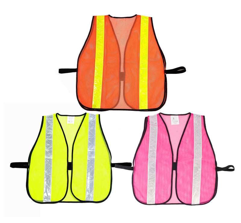 RK Safety Vest with Reflective Stripes - Orange, Lime, Pink(8011,8012,8013)-New York Hi-Viz Workwear-RK Safety
