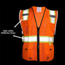 RK Safety Class 2 D-Ring Two Tone Mesh Vest - P6611& P6612 (Orange, Lime)-New York Hi-Viz Workwear-RK Safety
