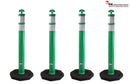 Traffic 42" Delineator Posts with 13 lbs Bases, Green-RK Safety-RK Safety