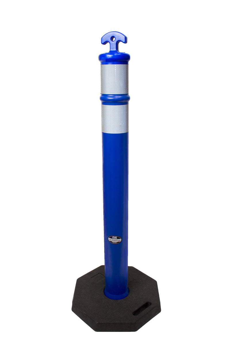 Traffic 42" Delineator Posts with 13 lbs Bases, Blue-RK Safety-RK Safety
