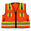 Rk Safety Class 2 Ploy Mesh Hi-visible, Two Tone Reflective Strips, Oxford Fabric for Pockets, Construction Traffic Emergency Safety Vest- SV6511&2 (Orange/ Lime)-RK Safety-RK Safety