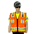 Rk Safety Class 2 Ploy Mesh Hi-visible, Two Tone Reflective Strips, Oxford Fabric for Pockets, Construction Traffic Emergency Safety Vest- SV6511&2 (Orange/ Lime)-RK Safety-RK Safety