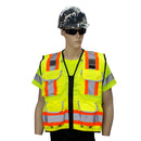 Rk Safety Class 2 Ploy Mesh Hi-visible, Two Tone Reflective Strips, Oxford Fabric for Pockets, Construction Traffic Emergency Safety Vest- SV6511&2 (Orange/ Lime)-RK Safety-RK Safety