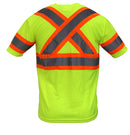 NY BFS-T5511,12 & 13 High-Visibility Class 3 T Shirt with Moisture Wicking Mesh Birdseye, Black Bottom (Lime, Orange & Black)-RK Safety-RK Safety