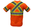 NY BFS-T5511,12 & 13 High-Visibility Class 3 T Shirt with Moisture Wicking Mesh Birdseye, Black Bottom (Lime, Orange & Black)-RK Safety-RK Safety