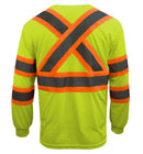 RK Safety BFL-T5711,12 & 13Class 2 High Visible Two Tone Reflective Strips Breathable Mesh Tshirts with X Pattern, Pockets Harness D-Ring Pass Thru, ANSI/ISEA (Orange/Lime & Black)-RK Safety-RK Safety