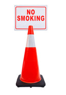 RK-Safety 28" Orange Cone, Black base With One 6" Reflective one Tape, Plus Cone Sign-RK Safety-RK Safety