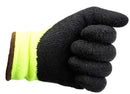 Better Grip BGWLAC3/4V Safety Winter Insulated Crinkle Finished 3/4 Latex Coated Work Gloves, 3 Pairs/ Pack (Hi-Vis Lime with Velcro)-RK Safety-RK Safety