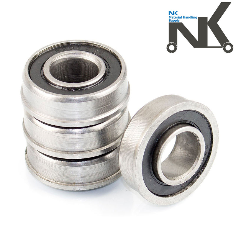 (Set of 4) NK Hand Truck Tire Flanged Precision Ball Bearings for 5/8" ID x 1-3/8" OD-NK-RK Safety
