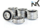 (Set of 8) NK Hand Truck Tire Flanged Precision Ball Bearings for 5/8" ID x 1-3/8" OD-NK-RK Safety