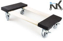 NK Furniture Movers Dolly, Soft Gray Non-marking TPR Wheels -Black-NK-RK Safety
