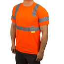 (Orange/Lime)Class 3 High Vis Reflective Short Sleeve Safety Shirt - 9081,9082-New York Hi-Viz Workwear-RK Safety