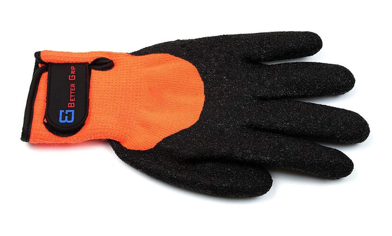 Better Grip BGWLAC3/4V Safety Winter Insulated Crinkle Finished 3/4 Latex Coated Work Gloves, 3 Pairs/ Pack ( Hi-Vis Orange with Velcro)-RK Safety-RK Safety