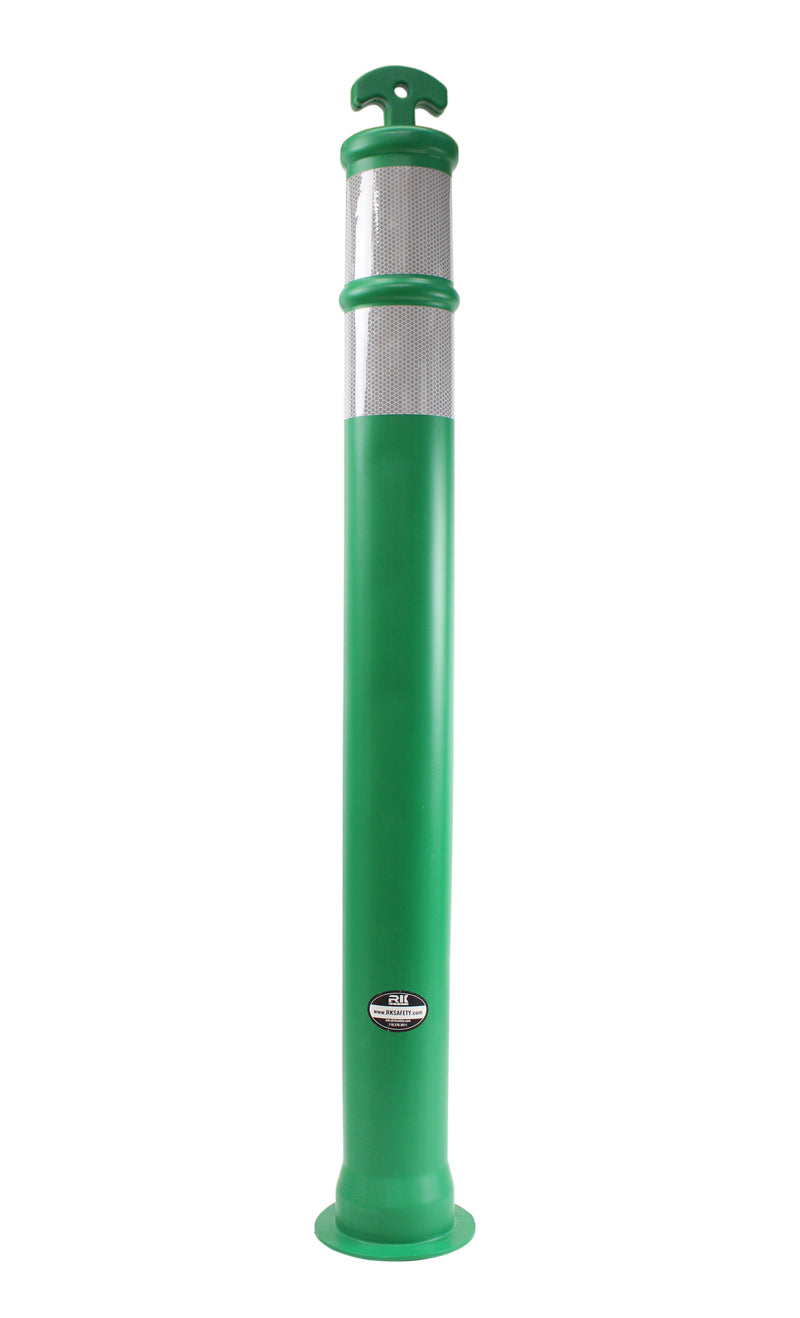 Traffic 42" Delineator Posts with 13 lbs Bases, Green-RK Safety-RK Safety