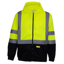 ANSI Class 3 High Visibility Sweatshirt Full Zip Hooded -H9012-New York Hi-Viz Workwear-RK Safety