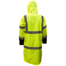 Class 3 Reflective Hi-Viz Black Bottom Long Rain Coat (Lime/Orange)-RK Safety-RK Safety