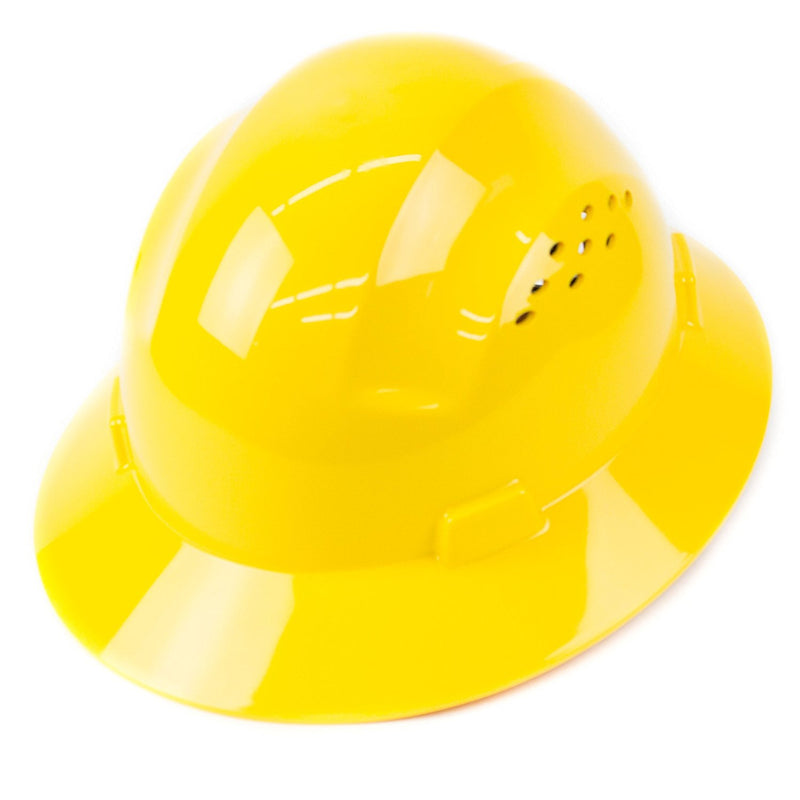 RK Safety RK-HP24-YE Yellow Hard Hat Brim Style with 4 Point Ratchet Suspension-RK Safety-RK Safety