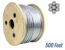 RK Wire Rope, 7x19 Galvanized Aircraft Steel Cable, 1/4-Inch, 500 Feet-RK Safety-RK Safety