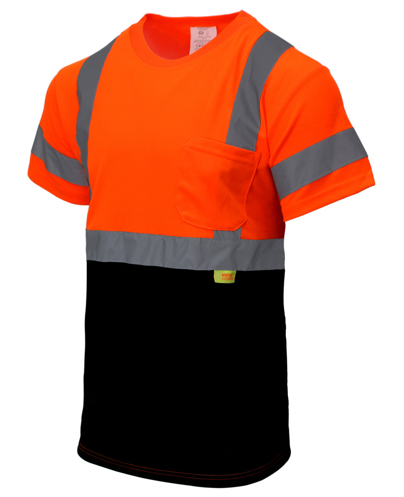 Class 3 Hi-Vis T Shirt with Moisture Wicking Mesh Orange/ Lime- BFS8511/2-New York Hi-Viz Workwear-RK Safety
