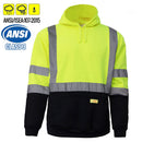 Class 3 High Visibility Sweatshirt, Hooded Pullover - H8312-New York Hi-Viz Workwear-RK Safety