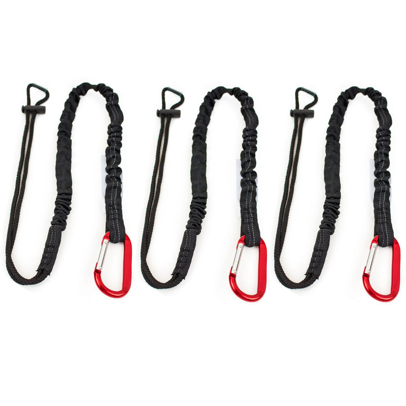 Spidergard 3 ft Tool Lanyard with Single Carabiner, Black-NK-RK Safety