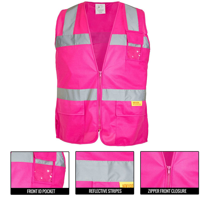 RK Safety PK0430 ANSI/ISEA Class 2 Certified Female Safety Vest-New York Hi-Viz Workwear-RK Safety