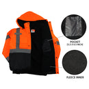 Men's ANSI Class 3 High Visibility Bomber Safety Jacket - WJ9011-New York Hi-Viz Workwear-RK Safety