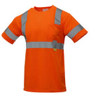 (Orange/Lime)Class 3 High Vis Reflective Short Sleeve Safety Shirt - 9081,9082-New York Hi-Viz Workwear-RK Safety