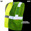 Class 2 High Vis Safety Vest with Reflective Strips - M8511& M8512 (Orange, Lime)-New York Hi-Viz Workwear-RK Safety