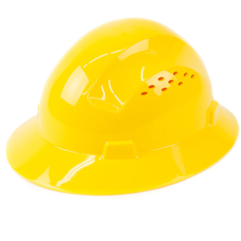 RK Safety RK-HP24-YE Yellow Hard Hat Brim Style with 4 Point Ratchet Suspension-RK Safety-RK Safety