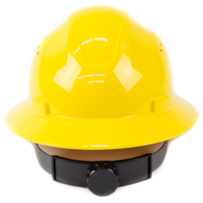 RK Safety RK-HP24-YE Yellow Hard Hat Brim Style with 4 Point Ratchet Suspension-RK Safety-RK Safety