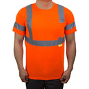 (Orange/Lime)Class 3 High Vis Reflective Short Sleeve Safety Shirt - 9081,9082-New York Hi-Viz Workwear-RK Safety