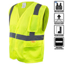 Class 2 High Vis Safety Vest with Reflective Strips - M8511& M8512 (Orange, Lime)-New York Hi-Viz Workwear-RK Safety