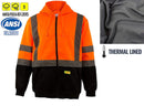 Class 3 High Visibility Sweatshirt , Full Zip Hooded, Fleece - H6611-RK Safety-RK Safety