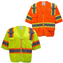 Class 3 Two Tone Hi Viz Breathable Polyester Mesh Vest - MV7811&MV7812,MV7813(Orange, Lime)-New York Hi-Viz Workwear-RK Safety