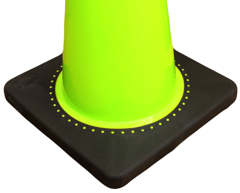 28" RK Lime Safety Traffic PVC Cones with Black Base-RK Safety-RK Safety