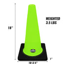 28" RK Lime Safety Traffic PVC Cones with Black Base-RK Safety-RK Safety