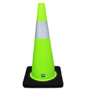 (Set of 8) 28" Lime Traffic Cones, One Reflective Collars-RK Safety-RK Safety