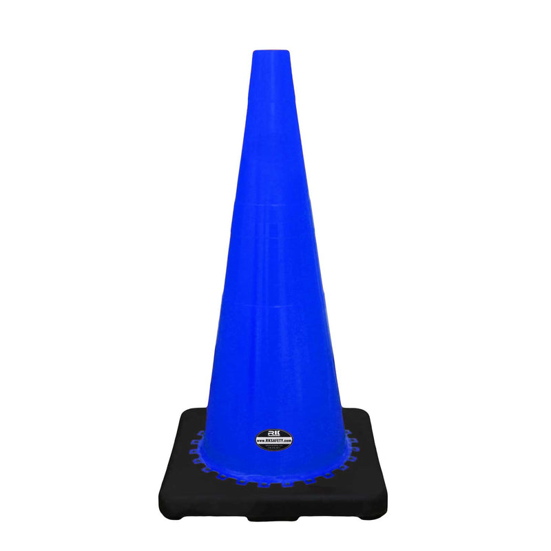 28" RK Blue Safety Traffic PVC Cones, Black Base-RK Safety-RK Safety